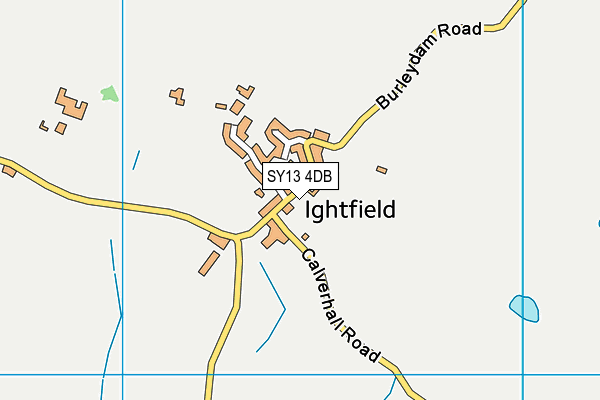 SY13 4DB map - OS VectorMap District (Ordnance Survey)