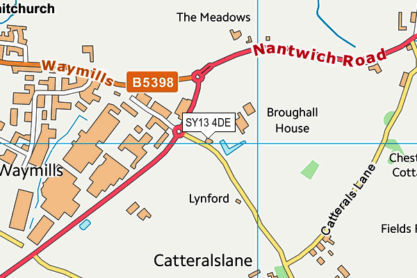 SY13 4DE map - OS VectorMap District (Ordnance Survey)