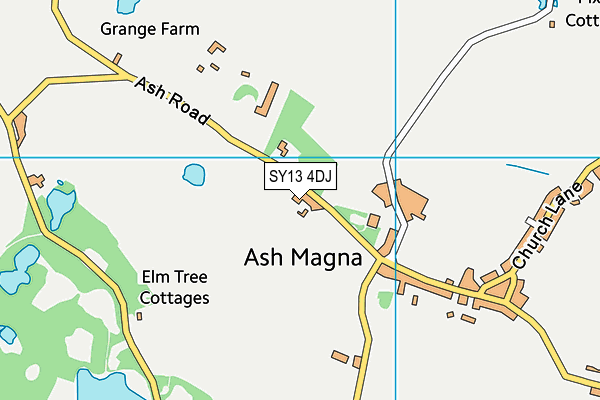 SY13 4DJ map - OS VectorMap District (Ordnance Survey)