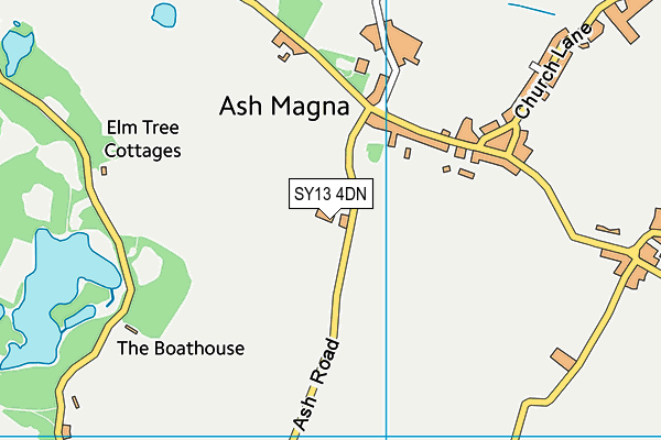 SY13 4DN map - OS VectorMap District (Ordnance Survey)