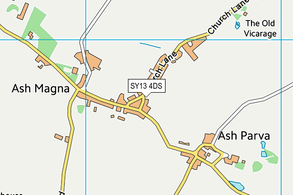 SY13 4DS map - OS VectorMap District (Ordnance Survey)