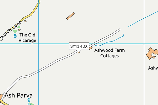 SY13 4DX map - OS VectorMap District (Ordnance Survey)