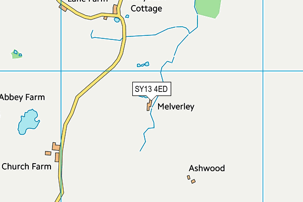 SY13 4ED map - OS VectorMap District (Ordnance Survey)