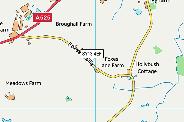 SY13 4EF map - OS VectorMap District (Ordnance Survey)