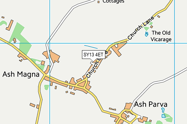 SY13 4ET map - OS VectorMap District (Ordnance Survey)