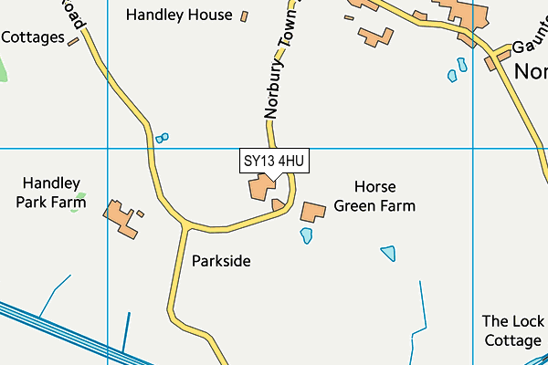 SY13 4HU map - OS VectorMap District (Ordnance Survey)