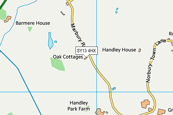 SY13 4HX map - OS VectorMap District (Ordnance Survey)