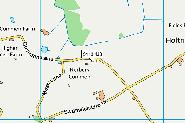 SY13 4JB map - OS VectorMap District (Ordnance Survey)