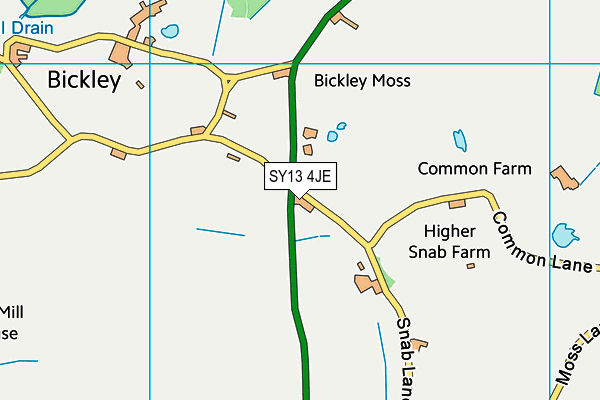 SY13 4JE map - OS VectorMap District (Ordnance Survey)