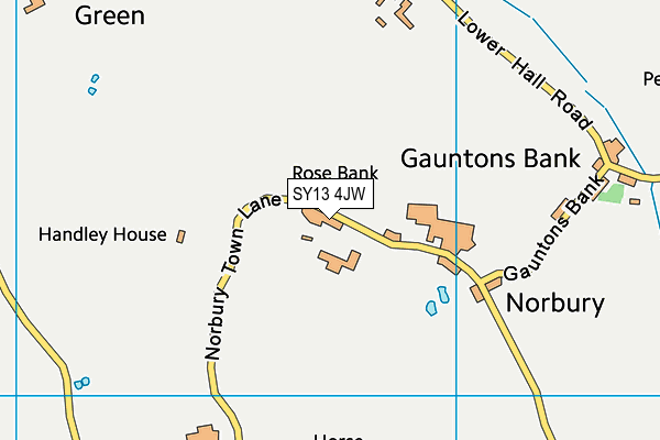 SY13 4JW map - OS VectorMap District (Ordnance Survey)