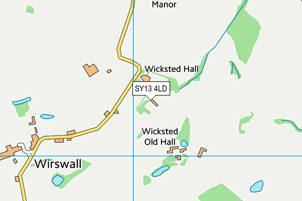 SY13 4LD map - OS VectorMap District (Ordnance Survey)