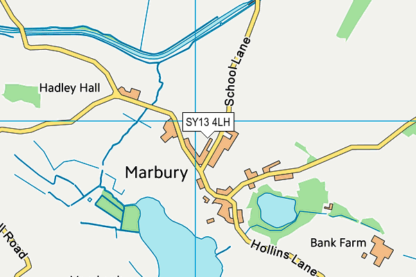 SY13 4LH map - OS VectorMap District (Ordnance Survey)