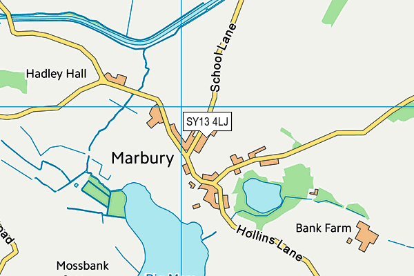 SY13 4LJ map - OS VectorMap District (Ordnance Survey)