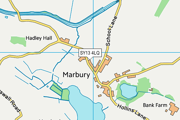 SY13 4LQ map - OS VectorMap District (Ordnance Survey)