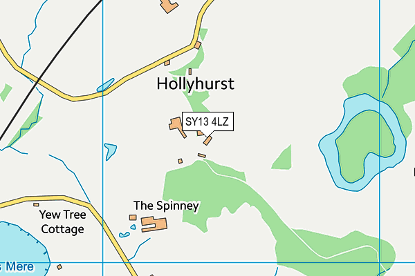 SY13 4LZ map - OS VectorMap District (Ordnance Survey)