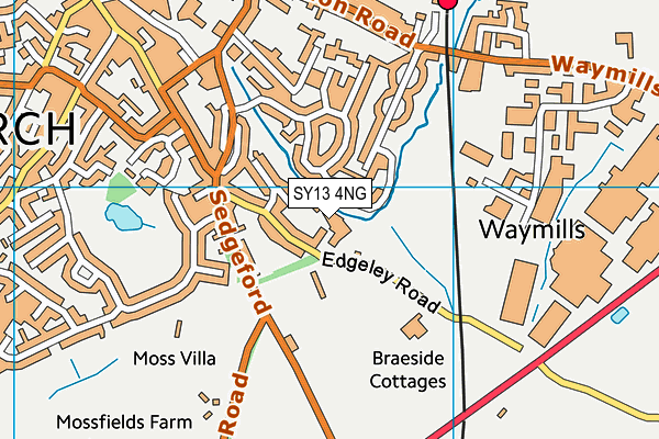 SY13 4NG map - OS VectorMap District (Ordnance Survey)