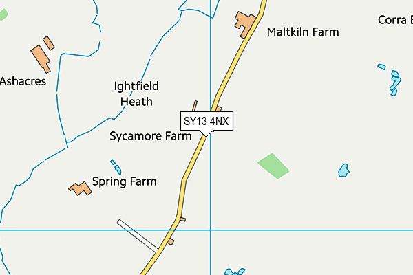 SY13 4NX map - OS VectorMap District (Ordnance Survey)