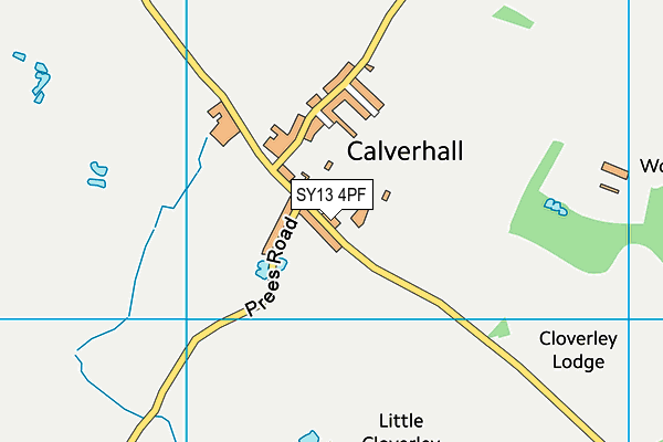 SY13 4PF map - OS VectorMap District (Ordnance Survey)