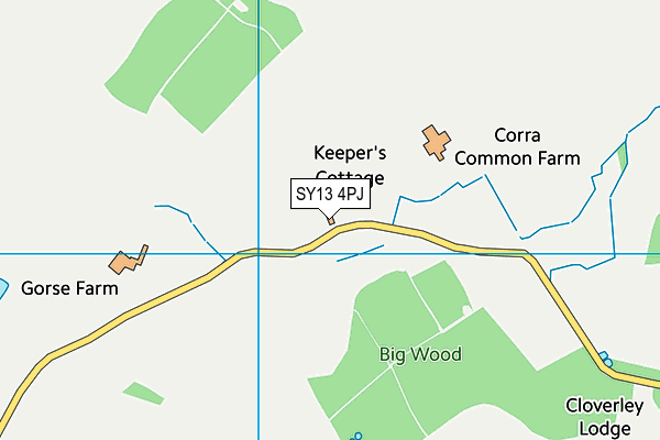 SY13 4PJ map - OS VectorMap District (Ordnance Survey)