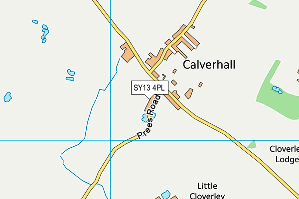 SY13 4PL map - OS VectorMap District (Ordnance Survey)