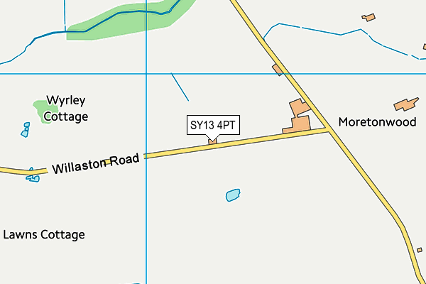 SY13 4PT map - OS VectorMap District (Ordnance Survey)