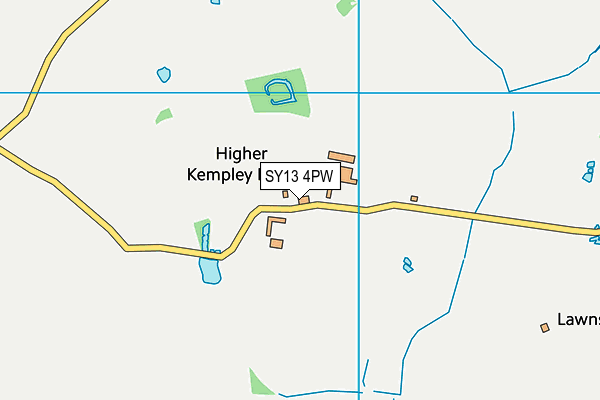 SY13 4PW map - OS VectorMap District (Ordnance Survey)