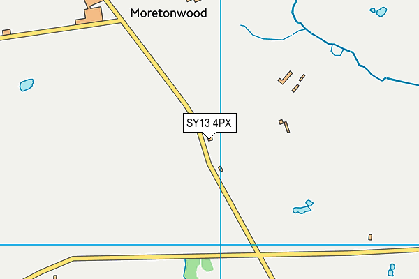 SY13 4PX map - OS VectorMap District (Ordnance Survey)