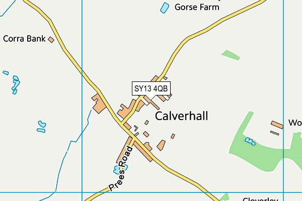 SY13 4QB map - OS VectorMap District (Ordnance Survey)