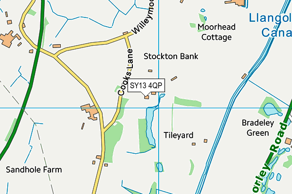 SY13 4QP map - OS VectorMap District (Ordnance Survey)