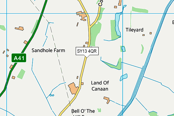 SY13 4QR map - OS VectorMap District (Ordnance Survey)