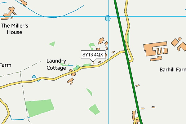 SY13 4QX map - OS VectorMap District (Ordnance Survey)