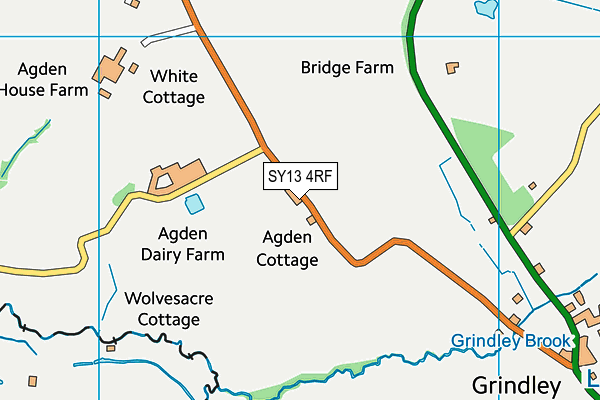 SY13 4RF map - OS VectorMap District (Ordnance Survey)