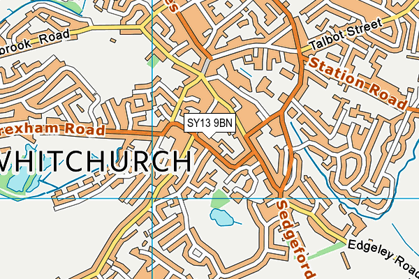 SY13 9BN map - OS VectorMap District (Ordnance Survey)