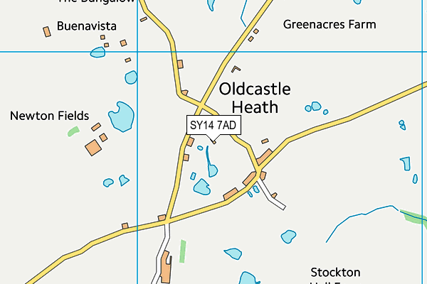 SY14 7AD map - OS VectorMap District (Ordnance Survey)
