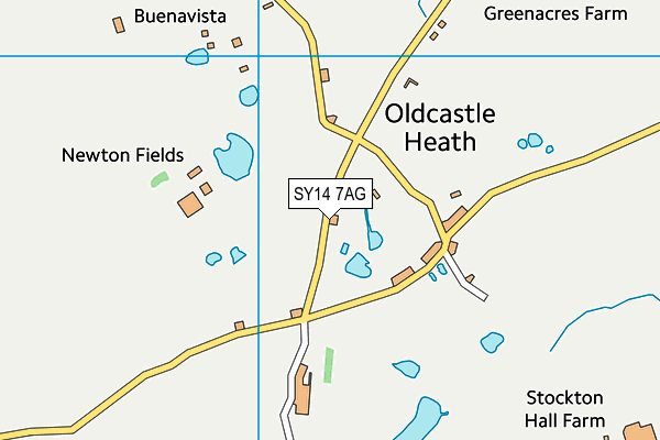 SY14 7AG map - OS VectorMap District (Ordnance Survey)