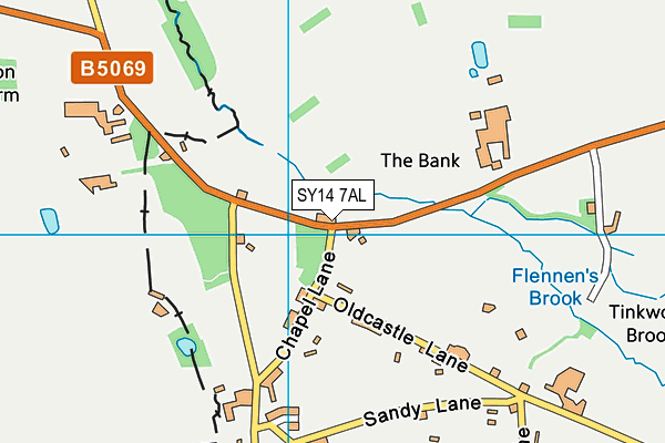 SY14 7AL map - OS VectorMap District (Ordnance Survey)