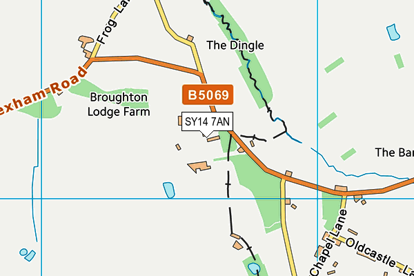 SY14 7AN map - OS VectorMap District (Ordnance Survey)