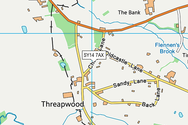 SY14 7AX map - OS VectorMap District (Ordnance Survey)