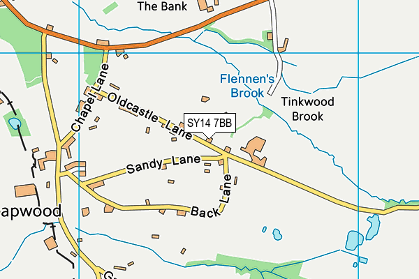 SY14 7BB map - OS VectorMap District (Ordnance Survey)
