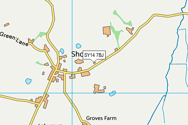 SY14 7BJ map - OS VectorMap District (Ordnance Survey)