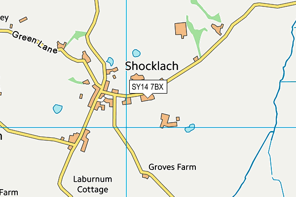 SY14 7BX map - OS VectorMap District (Ordnance Survey)
