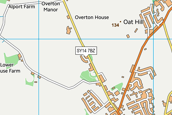 SY14 7BZ map - OS VectorMap District (Ordnance Survey)