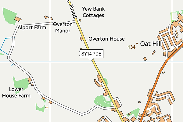 SY14 7DE map - OS VectorMap District (Ordnance Survey)