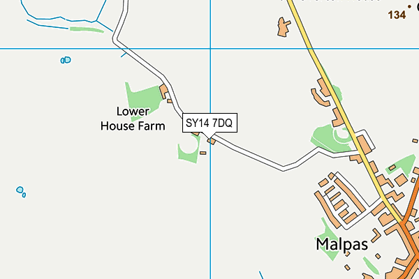 SY14 7DQ map - OS VectorMap District (Ordnance Survey)