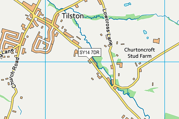 SY14 7DR map - OS VectorMap District (Ordnance Survey)