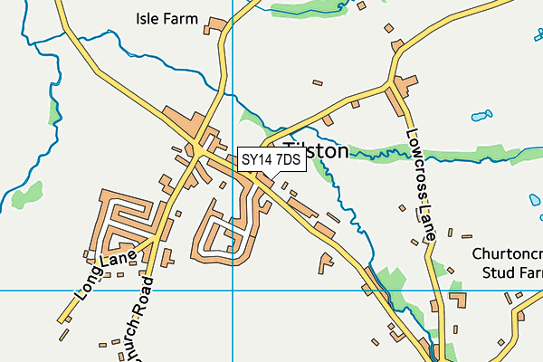 SY14 7DS map - OS VectorMap District (Ordnance Survey)