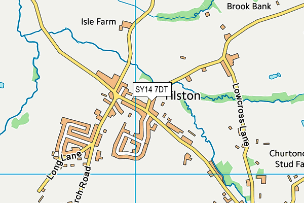 SY14 7DT map - OS VectorMap District (Ordnance Survey)