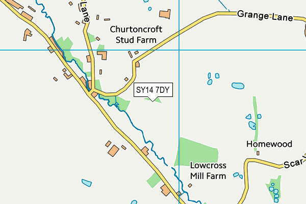 SY14 7DY map - OS VectorMap District (Ordnance Survey)