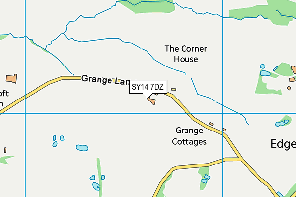 SY14 7DZ map - OS VectorMap District (Ordnance Survey)