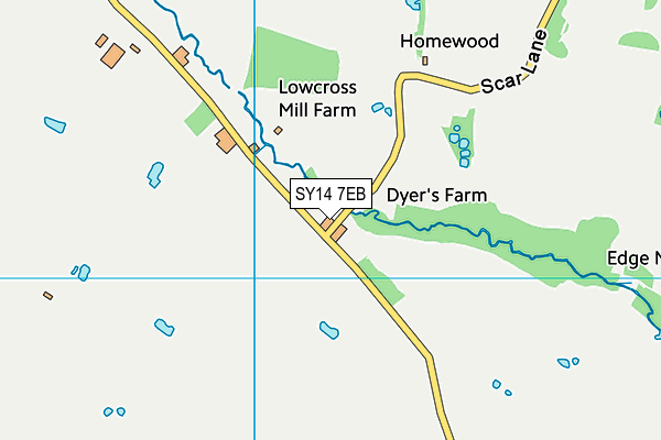 SY14 7EB map - OS VectorMap District (Ordnance Survey)
